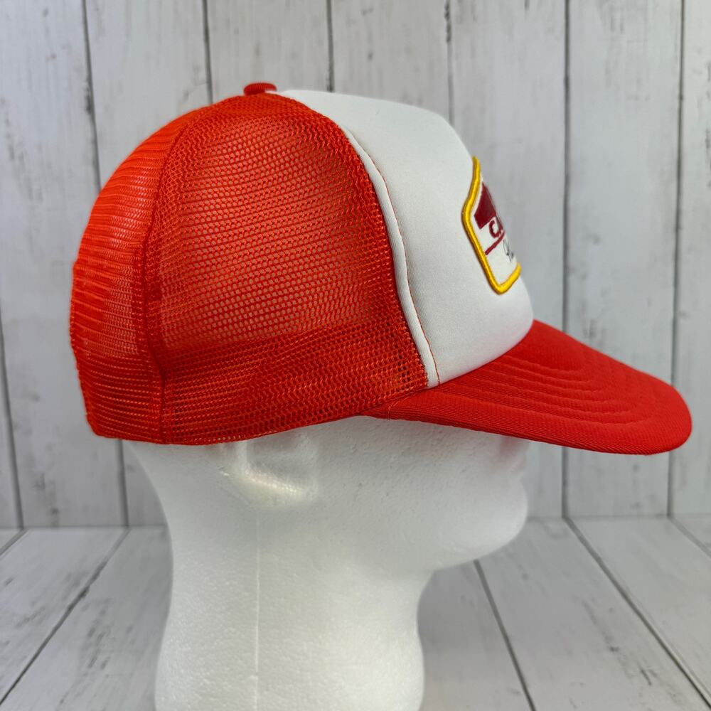 VTG 80's Canada Halifax, Nova Scotia Orange/White Patch Trucker Snapback Hat - Picture 6 of 11